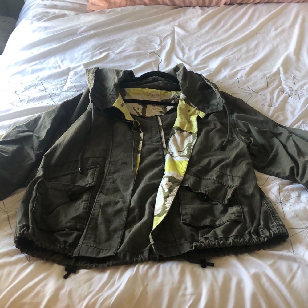 Free people army green jacket